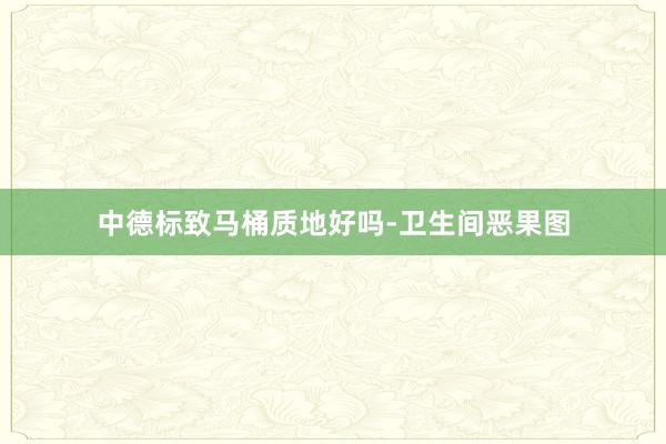 中德标致马桶质地好吗-卫生间恶果图